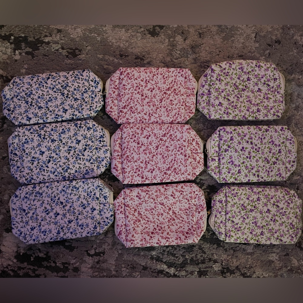 Floral Patterned Pouches
